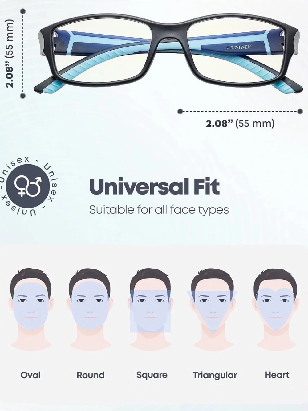 Prospek Blue Light Blocking Glasses in Black/Blue